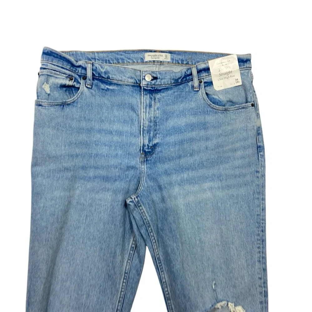 Abercrombie & Fitch The 90’s Straight Ultra High Rise Jean - Picture 2 of 13